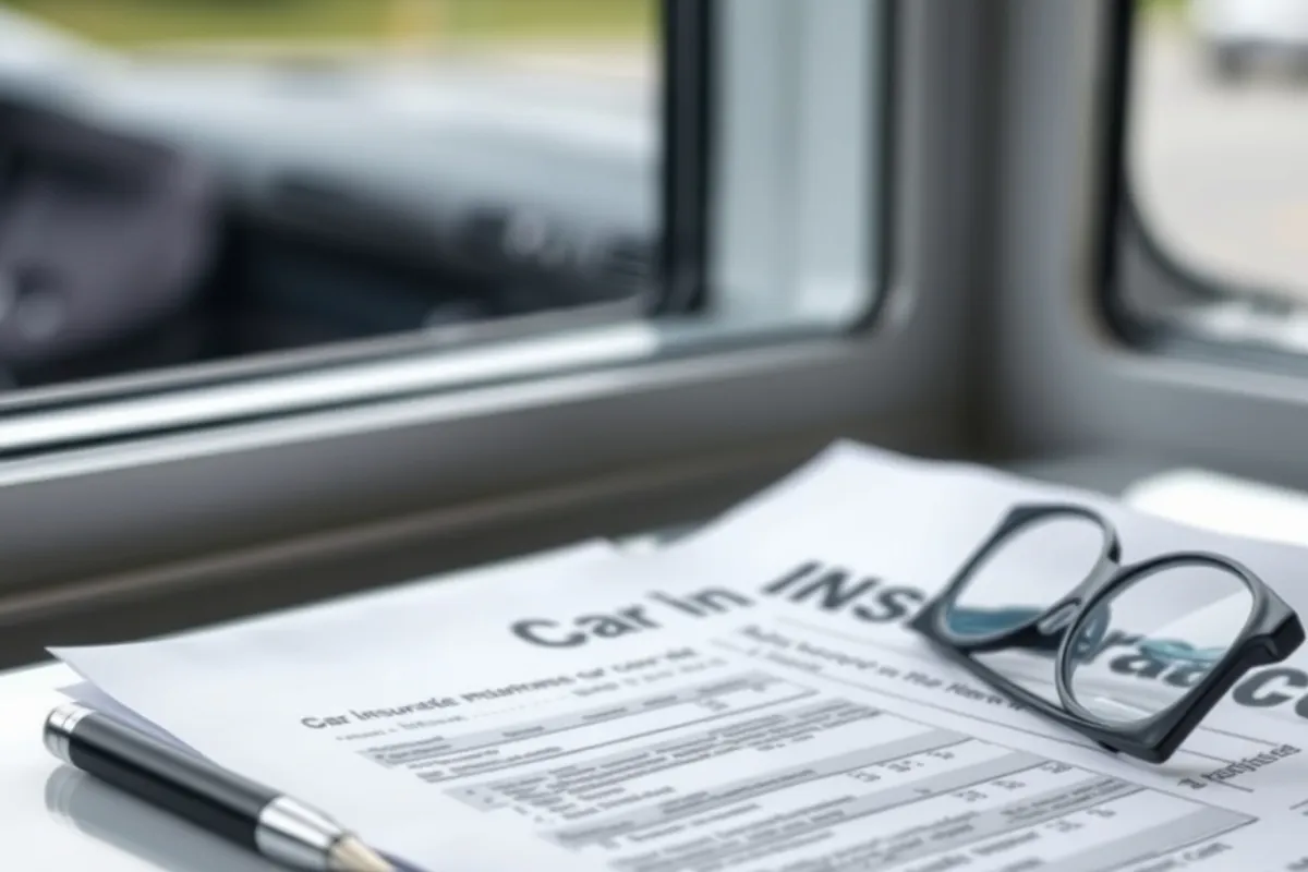 Driver reviewing car insurance documents
